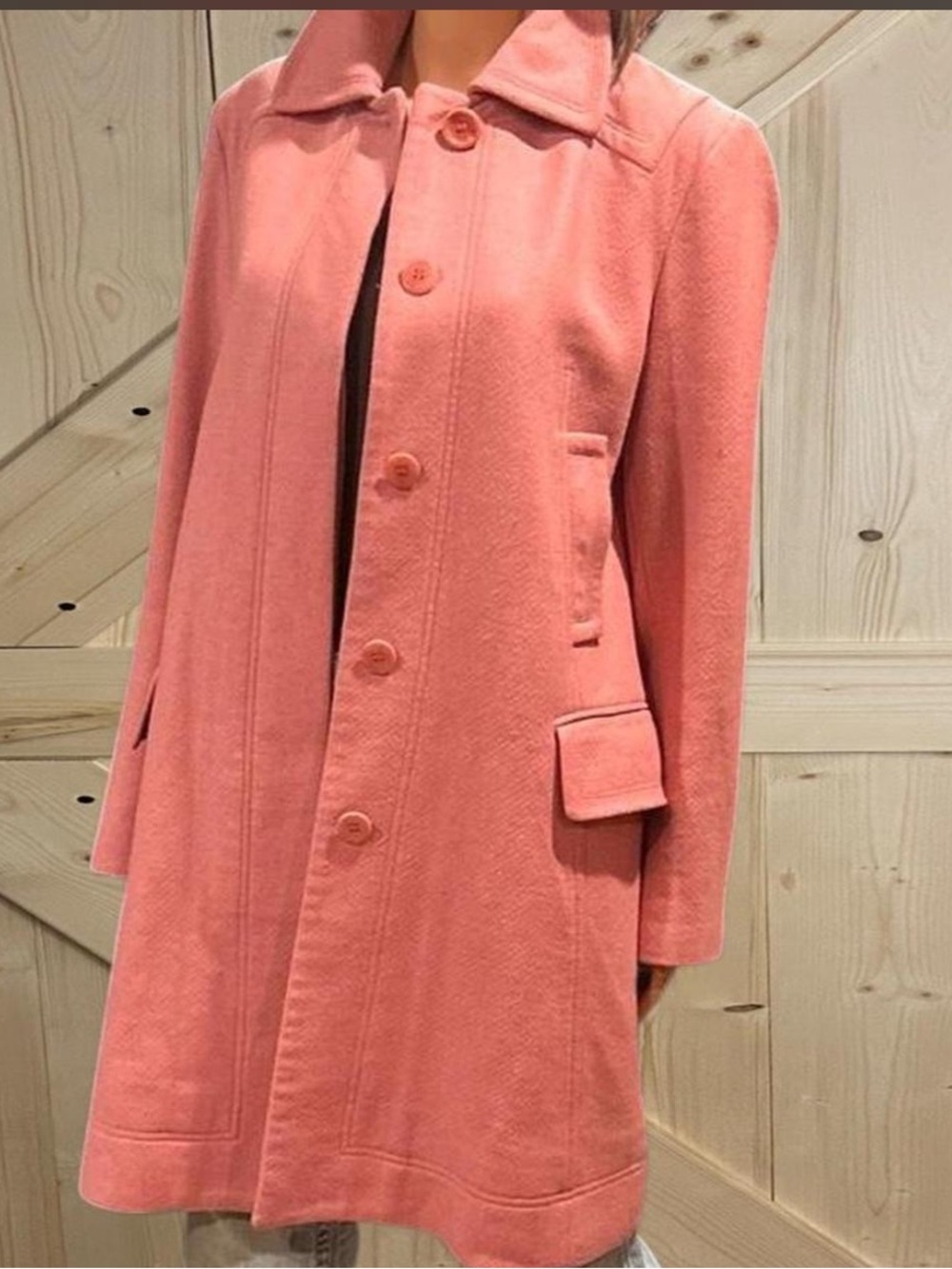 Ann Taylor Rose Pink Wool Blend Single Breasted Tailored Coat - Size 0 🌸